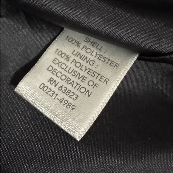 Christopher & Banks Women’s Black Striped Jacket XL Button-Up Polyester Coat - Picture 4 of 4